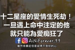 十二星座的愛情生死劫！一旦遇上命中注定的他，就只能為愛痴狂了！