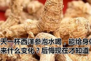 每天一杯西洋參泡水喝，能給身體帶來什麼變化？後悔現在才知道