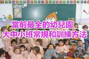 當前最全的幼兒園大中小班常規和訓練方法。