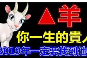 屬羊人：你一生的貴人就是他了，2019年一定不要讓他溜走了