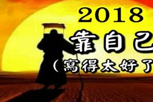 2018靠自己！（寫得太好了）