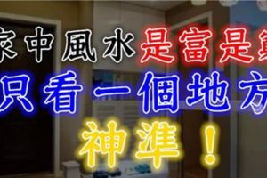 家中風水一個家庭是否幸福、平安是富是窮，只看一個地方！