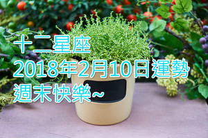 十二星座2018年2月10日運勢 週末快樂~