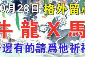 10月28日要格外留心了（牛龍X馬）身邊有的請為他們祈福