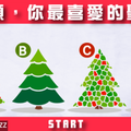 紅色耶誕節！！聖誕樹看出你是哪一型特質的人～