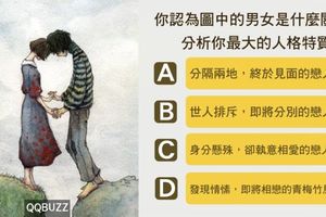 圖中的男女是什麼關係？分析你最大的人格特質