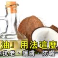 「椰子油」用法這麼多元！專家教你抗老、護膚、防曬一招做到