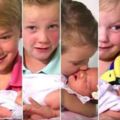 6個哥哥終於等到媽媽生出女兒「全部開心到嘴裂」，2歲哥哥給妹妹的愛讓大家都感動慘了！