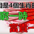 屬相是4個生肖的人，貧窮一時富貴一世，福氣滿滿