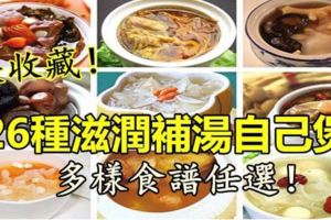 26種滋潤補湯自己煲，多樣食譜任選，快收藏！