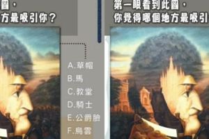慕尼黑深層測驗：第一眼看到此圖，哪個地方最吸引你？分析出你現在的心理狀態！