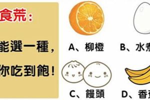 性格測試：鬧食荒，只能選一個東西吃到飽！