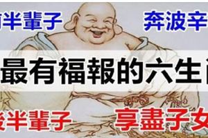 前半輩子奔波辛苦，後半輩子享盡子女兒孫福的6生肖