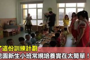 有了這份訓練計劃，幼兒園新生小班常規培養實在太簡單！