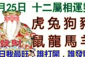 2月25日正月廿一,十二屬相運勢(今日我最旺，誰打開，誰發財)