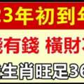 這些生肖2023年初到年底橫財不斷