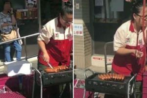 三重超狂小7店員在門口擺攤賣「烤香腸」，路人經過都大呼太扯了！