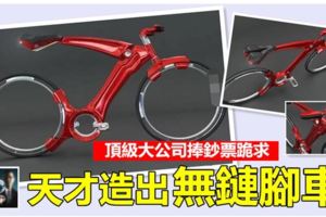技驚四座!!天才怪咖造出「無鏈腳車」，大家都看呆了!!頂級大公司聞風捧大筆鈔票上門跪求~~