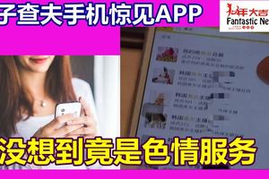 妻子查夫手機驚見APP沒想到竟是色情服務
