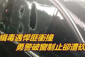 緝毒遇悍匪衝撞勇警破窗制止卻遭砍