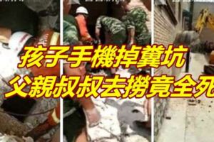 孩子手機掉糞坑父親叔叔去撈竟全死