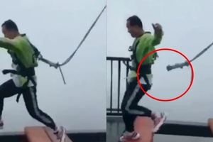 驚悚！他玩高空跳木板…最後1步安全繩竟「鬆脫」險墜崖