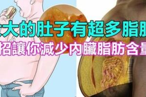 大大的肚子有超多脂肪？4招讓你減少「內臟脂肪含量」，恢復苗條身材