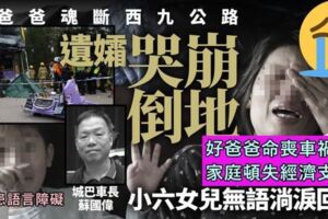 一場車禍，拆散兩個家庭，更奪去顧家的好爸爸