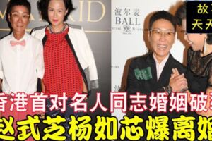 香港首對名人同志婚姻破裂趙式芝楊如芯爆離婚