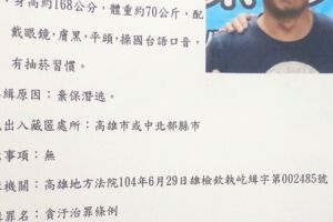 陳菊子弟兵趙嘉寶棄保潛逃 警方發布查緝專刊
