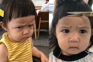 韓國超Q小萌娃，皺眉翻白眼表情超犯規，網友直呼「好想戳她臉頰！」