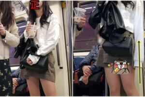 櫻花妹搭捷運...喝珍奶！瞬間網友暴動。