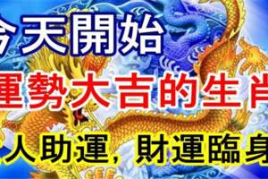 今天開始運勢大吉的生肖，貴人助運，事業大好，財運臨身