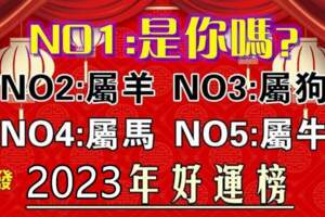 2023年好運榜，一整年裡鴻運當頭的生肖