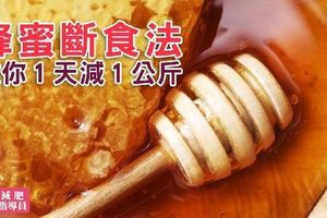 蜂蜜斷食法教你１天減１公斤！