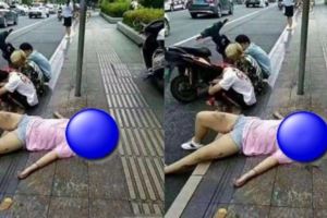 妙齡女子酒醉躺路上整夜，3名男子「默默守候」到早上！救護車來的時候，卻被女子嚇一跳！