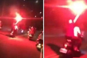 屁孩凌晨慶中秋「手持信號彈沿路狂飆車」，影片放上網路炫耀…警方逮住他們罰40萬！