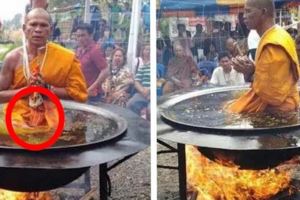 真相大公開！「泰國師傅」在熱油鍋中淡定打坐！原來都是一場騙局！