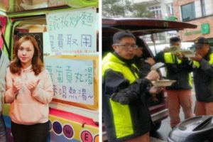 年輕情侶「24小時供應免費早餐」體恤救災人員，「小孩在發燒還是要救災」！