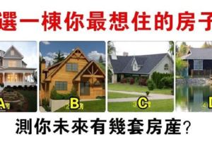 【圖像測驗】選一棟你最想住的房子，測測看你未來會有幾套房產！