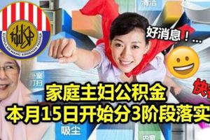 家庭主婦公積金本月15日開始分3階段落實