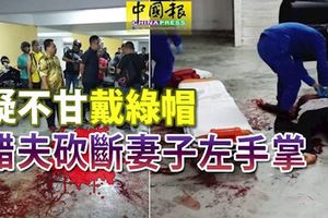 疑不甘戴綠帽，醋夫砍斷妻子左手掌，大腿也被砍至深可見骨