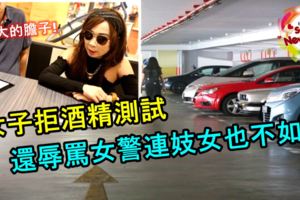 女子拒酒測，大鬧了一小時還粗言辱罵女警連妓女也不如！結果被。。
