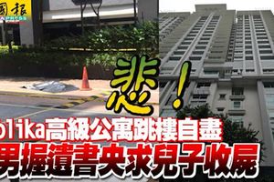 悲！publika高級公寓跳樓自盡-華男握遺書央求兒子收屍