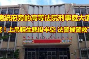 驚！高院上吊懸掛半空法警機警救下