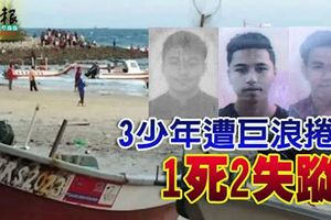 3少年遭巨浪捲走1死2失蹤