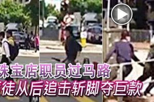 2珠寶店職員過馬路匪徒從後追擊斬腳奪巨款