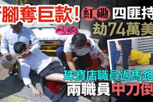 珠寶店職員過馬路，匪徒從後追擊，斬腳奪74萬美元巨款！