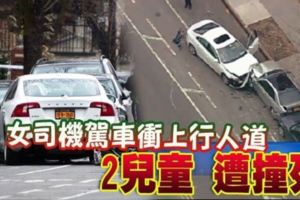 女司機駕車沖上行人道2兒童遭撞死