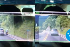 重機蘇花公路貼右側超車！下一秒四輪飄移...重機直接撞上山壁「8秒影片超紓壓」網讚爆